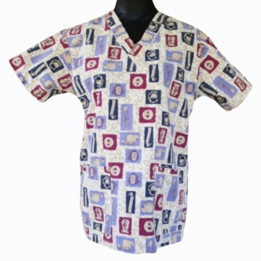 Health Pro Scrubs Child Care Exotic Animals (XS)